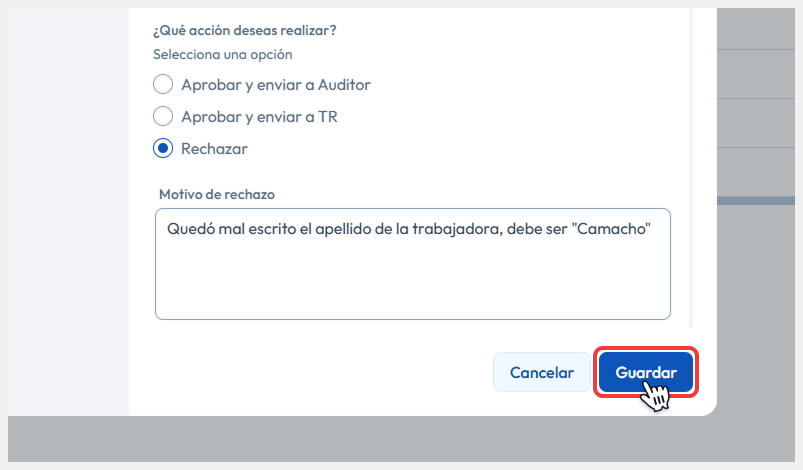 Vista principal apuntando al botón de Revisar > Revisar carnet
