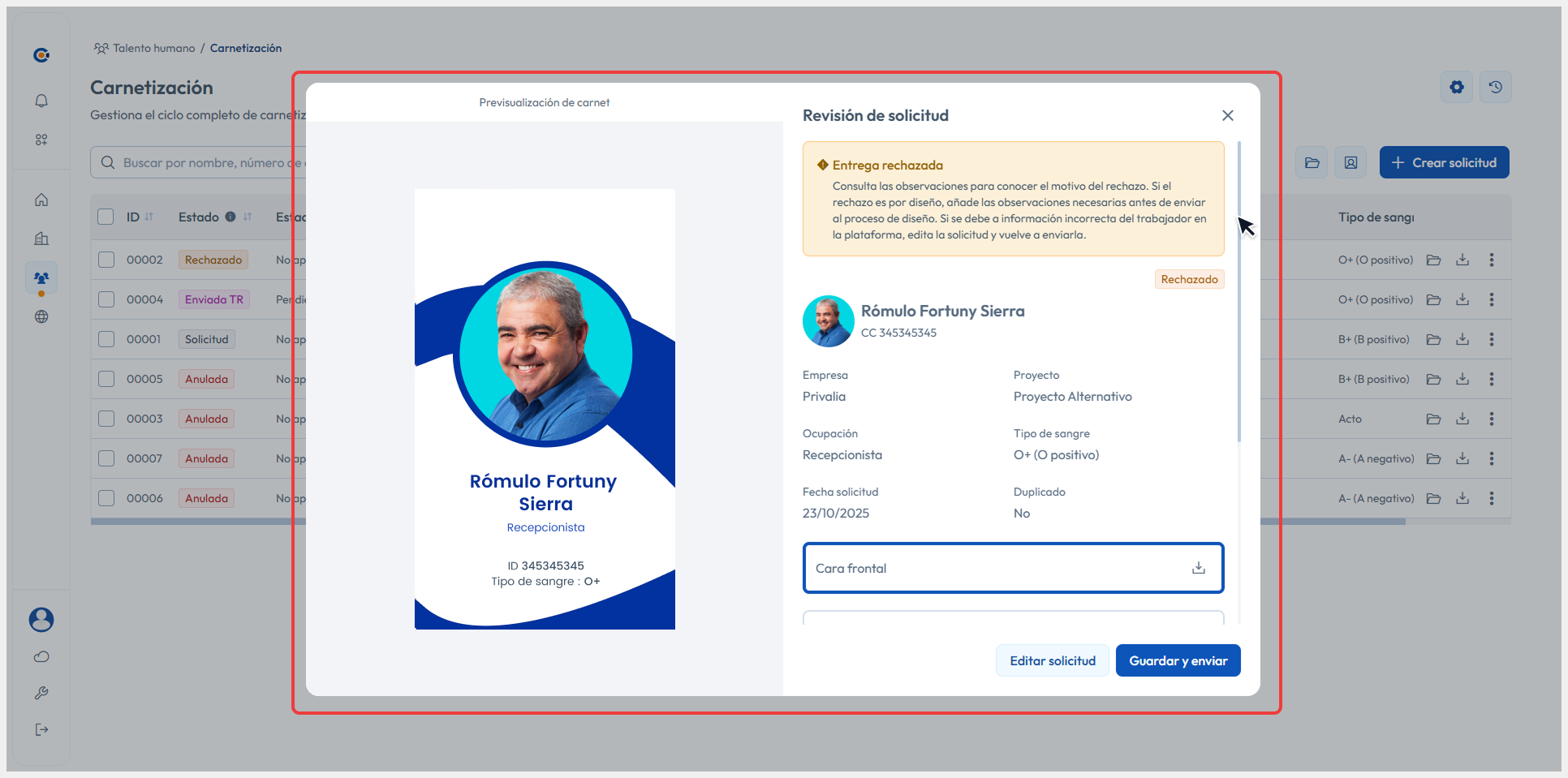 Vista de editar apuntando a los items editables