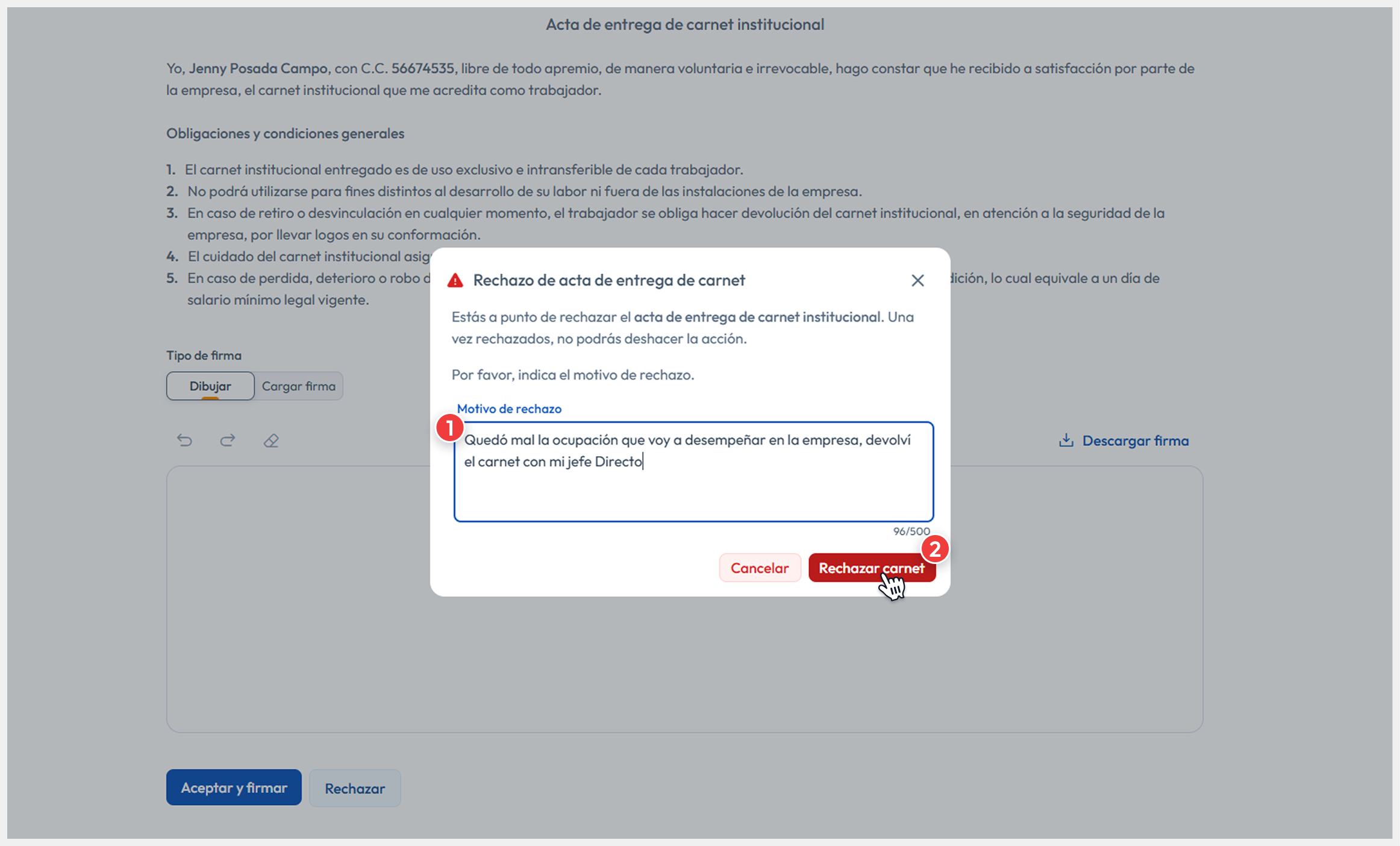 Vista principal apuntando al mneú y seleccionando la opción de Editar